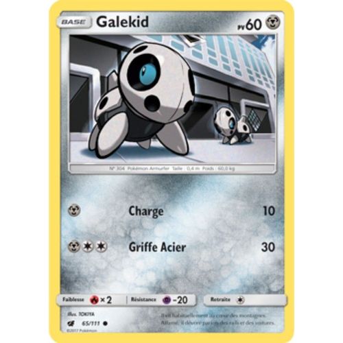 Carte Pokémon Galekid - 60 Pv - Soleil Et Lune Invasion Carmin - 65/111 Neuve - Fr