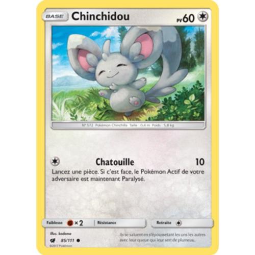 Carte Pokémon Chinchidou - 60 Pv - Soleil Et Lune Invasion Carmin - 85/111 Neuve - Fr