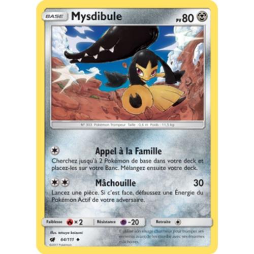 Carte Pokémon Mysdibule - 80 Pv - Soleil Et Lune Invasion Carmin - 64/111 Neuve - Fr