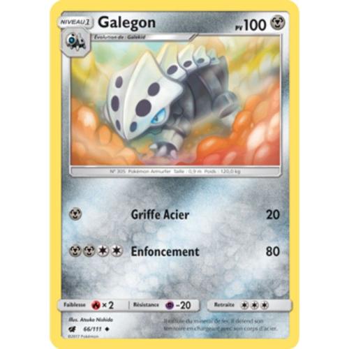 Carte Pokémon Galegon - 100 Pv - Soleil Et Lune Invasion Carmin - 66/111 Neuve - Fr