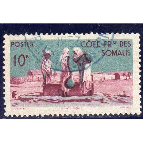 Timbre-Poste De La Côte Des Somalis (Village Somali)