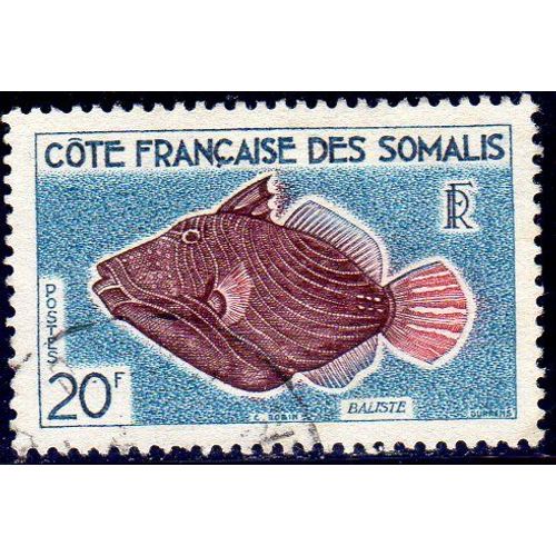 Timbre-Poste De La Côte Des Somalis (Poisson : Baliste)