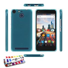 Coque Case Archos 50f Helium Glossy Hybrid Bleu Lagon Silicone Souple (Tpu)