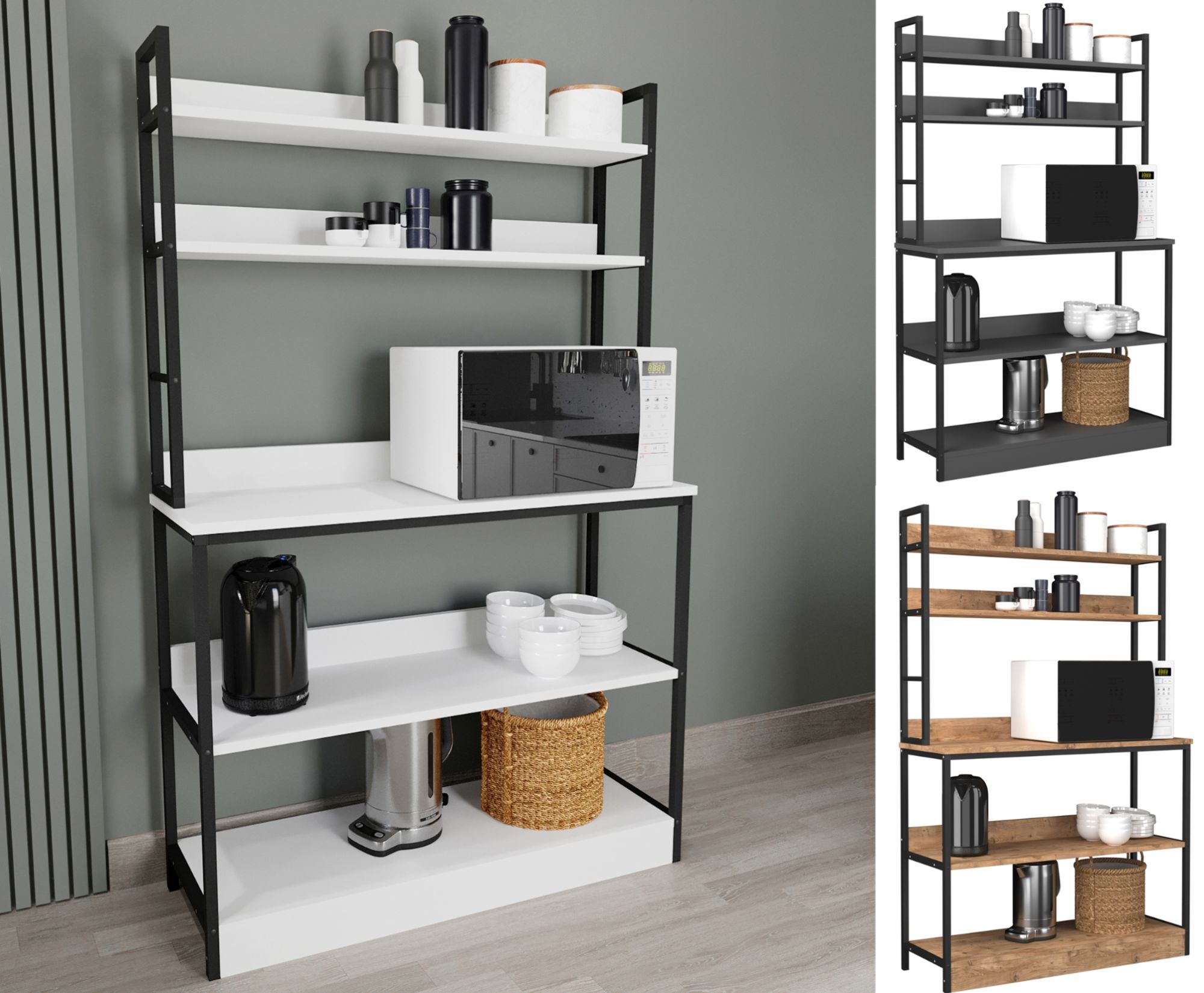 VCM Meuble de cuisine Tiroir Meuble bas Cuisine Micro-ondes Meuble ...