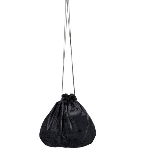 Sacoche Velours Noir 27 Cm Taille Unique