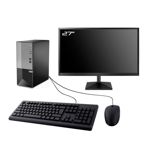 PC Tour Lenovo V50T Gaming Ecran 27" RTX 3050 i5-10400 32Go RAM SSD 1To W11 Wifi