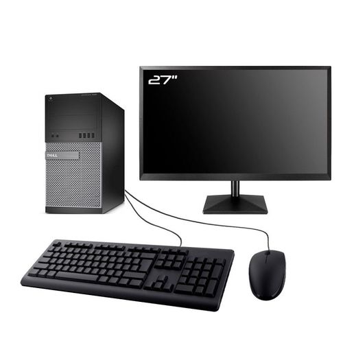 PC Tour Dell 7020 Gaming Ecran 27" RTX 3050 i5-4570 RAM 32Go 1To SSD W11 Wifi