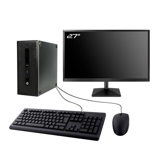 PC Tour HP 800 G1 Gaming Ecran 27" RTX 3050 i7-4770 RAM 16Go 1To SSD W11 Wifi
