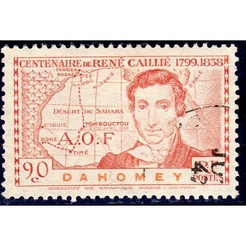 Timbre-Poste Du Dahomey (Centenaire De La Mort De L'explorateur René Caillié)