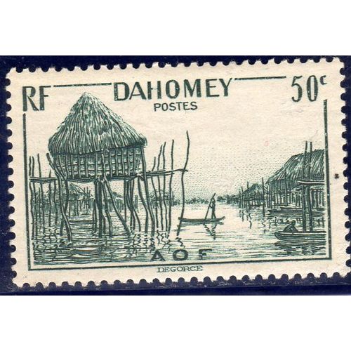 Timbre-Poste Du Dahomey (Village Lacustre)