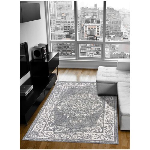 Tapis Chambre Bc Reversible Medaillon Argent 80 X 150 Cm Fabriqué En Europe Tapis De Salon Moderne Design Par Unamourdetapis