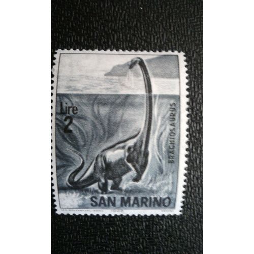Timbre Saint Marin (Yt 646 ) 1965 Brachiosaure