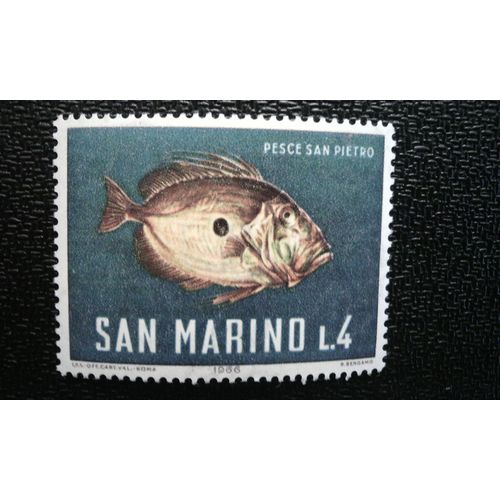 Timbre Saint Marin (Yt 679 ) 1965 John Dory (Zeus Faber)