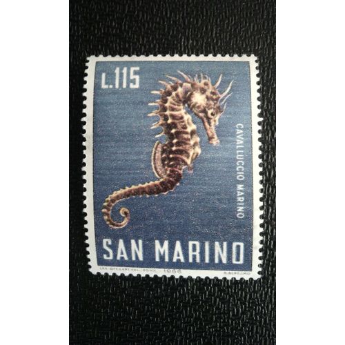 Timbre Saint Marin (Yt 684 ) 1965 Hippocampe À Long Museau (Hippocampus Guttulatus)