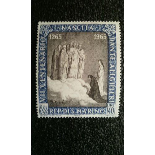 Timbre Saint Marin (Yt 658 ) 1965 Dante Alighieri (1265-1321), Poète.