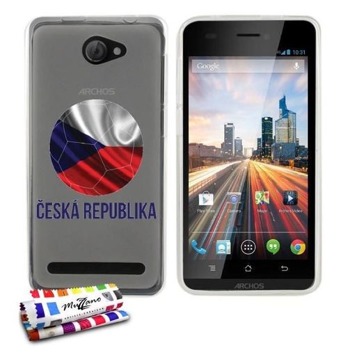 Coque Case Archos 50b Helium Ballon Republique Tcheque Contour Transparent Silicone Souple (Tpu)