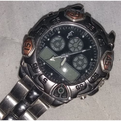 Montre Eric Chevillard N°110309 Stainless Steel Black Water Résistant 3atm