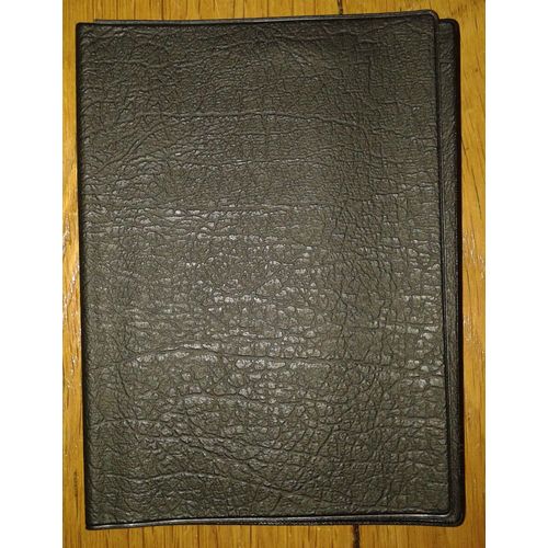 Protège Carnet Cahier Agenda 13/9,8cm Plastique Noir Rabat 5cm