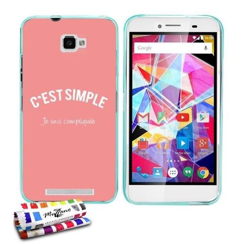 Coque Case Archos Diamond Plus C'est Compliquee Contour Bleu Silicone Souple (Tpu)