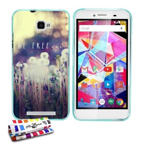 Coque Case Archos Diamond Plus Be Free Contour Bleu Silicone Souple (Tpu)