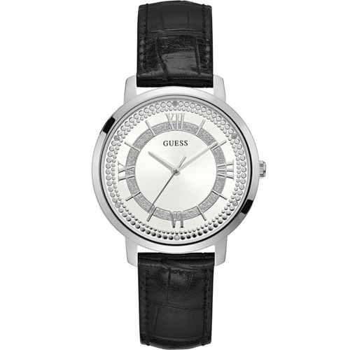 Montre Guess En Cuir Noir