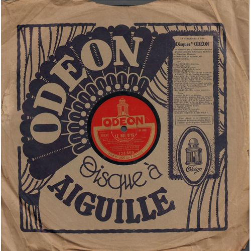 Edouard Lalo, Le Roi D'ys, Acte 1 (Duo : "Margared Ô Ma Soeur...") - Acte 1 (Duo : "Je N'ai Pas À Pleurer Tout Bas¿") [Disque Odéon 123.669]