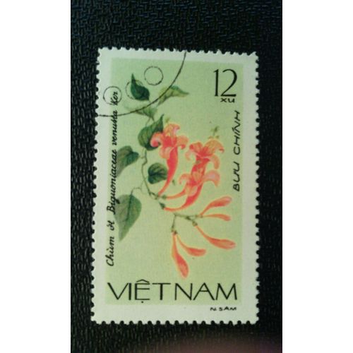 Timbre Vietnam (Yt 256 ) 1980 Fleurs Rampantes Bignonia Venusta