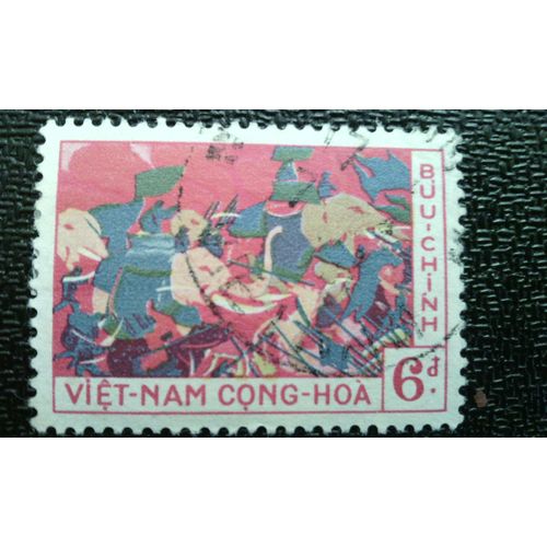 Timbre Vietnam Du Sud (Yt 109 ) 1959 Histoire SUrs Trung 4