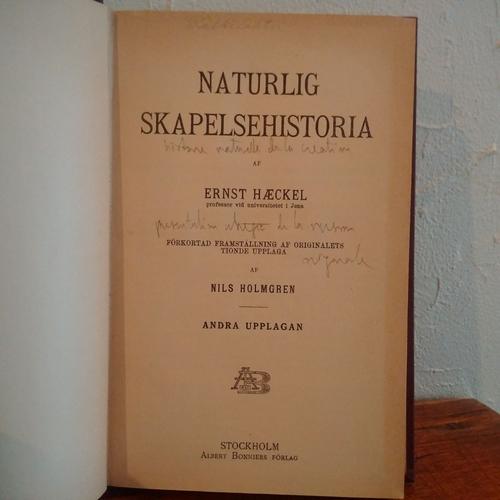 Naturlig Skapelshistoria   de ERNST HAEKEL   Format Relié (Livre)