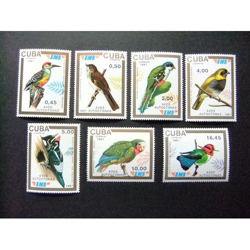 Cuba 1991 Faune Pajaros Oiseaux Birds Yvert Nº 3133 /3139 ** Mnh