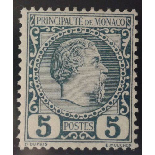 Timbre Principauté De Monaco 1885 Yvert Et Tellier N°3 Prince Charles Iii Neuf*