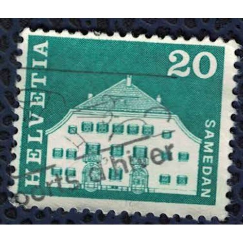 Suisse 1968 Oblitéré Used Manoir Planta House Samedan Su