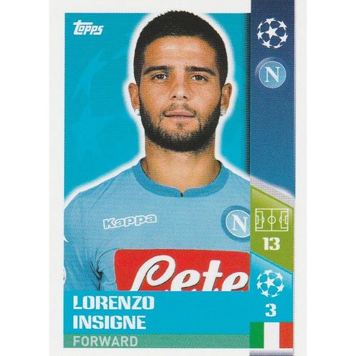 N°465 - Stickers Image Topps Champions League 2017 / 2018 - Lorenzo Insigne - Naple