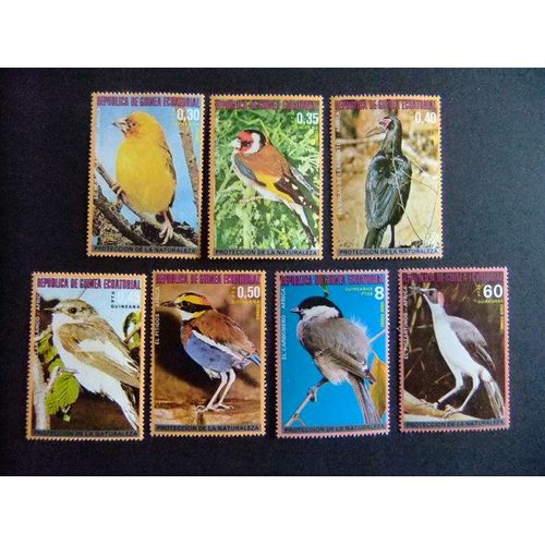 Guinea Ecuatorial 1976 Fauna Pajaros Oiseaux Birds Yvert 92 + Pa 76 ** Mnh