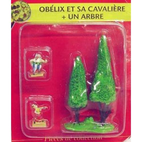 Le Village D'Asterix N° 15 - Obélix Et Sa Cavalière + 2 Arbres