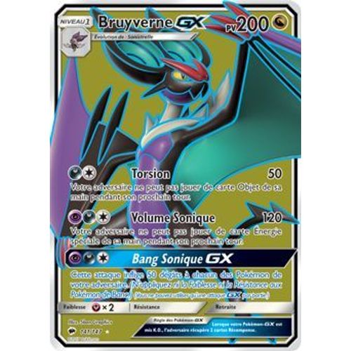 Carte Pokemon - Bruyverne Gx 141-147 200pv