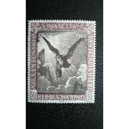 Timbre San Marino (Yt 657 ) 1965 Dante Alighieri (1265-1321), Poète
