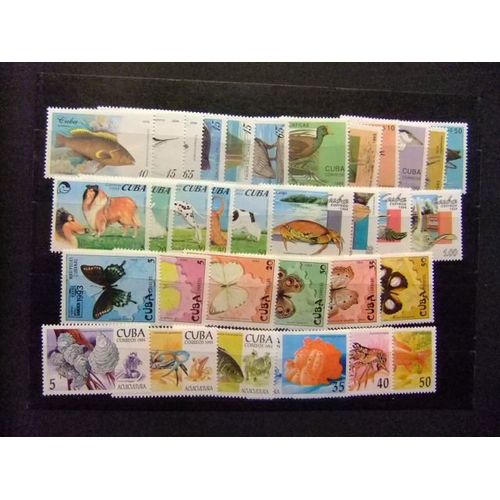 Cuba 1993 - 1994 Lot Faune - Oiseaux Poisson Papillons Chiens - Timbres ** Mnh Voir Photos
