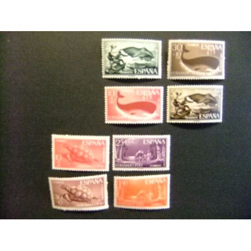 Fernando Poo 1960 Fauna 2 Series Yvert 184/87 + 195/98 Edfil 192/95 + 203/206 ** Mnh