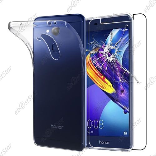 Ebeststar ® Pour Huawei Honor 6c Pro - Housse Etui Coque Silicone Gel Souple Ultra Fine 0,3mm Et Invisible + Film Protection Écran En Verre Trempé, Couleur Transparente