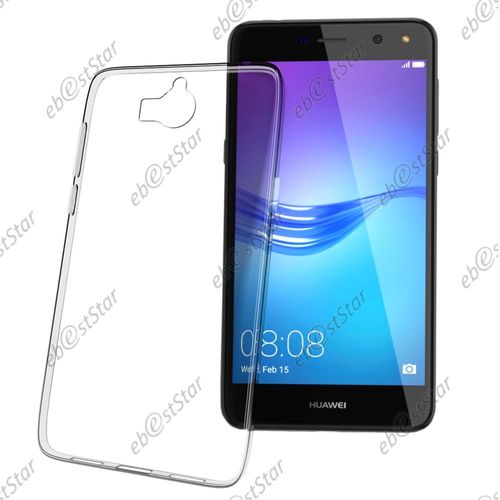 Ebeststar ® Coque Silicone Gel Ultra Fine Housse Etui Souple Pour Huawei Y6 2017, Couleur Transparente [Dimensions Precises De Votre Appareil : 143.8 X 72 X 8.4 Mm, Écran 5'']