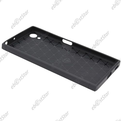Ebeststar ® Pour Sony Xperia Xa1 Plus, Xa1 Plus Dual, Etui Coque Housse Motif Fibre Carbone Luxe 2 Barres Horizontales, Couleur Noir [Dimensions De Votre Appareil : 155 X 75 X 8.7 Mm]
