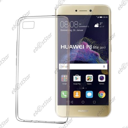 Ebeststar ® Coque Silicone Gel Ultra Fine Housse Etui Souple Pour Huawei P8 Lite (2017), Couleur Transparente [Dimensions De Votre Appareil : 147.2 X 72.9 X 7.6 Mm]