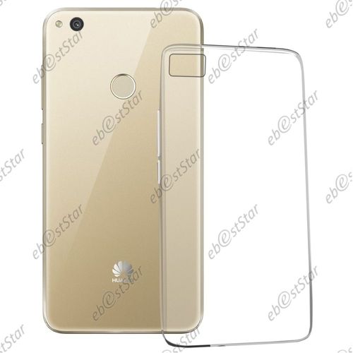 Ebeststar ® Housse Coque Protection Silicone Gel Ultra Fine 0,3mm Etui Souple + Vitre Anti Casse Film Écran Verre Trempé Pour Huawei P8 Lite (2017), Couleur Transparente