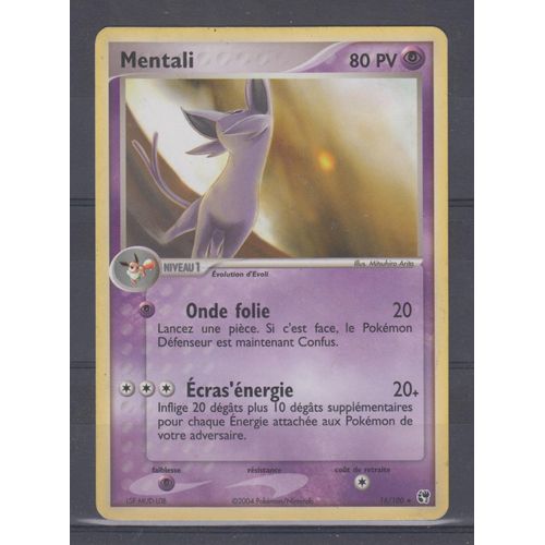 Carte Pokemon Très Rare = Mentali N° 16/100 De 2004 - Série Tempête De Sable