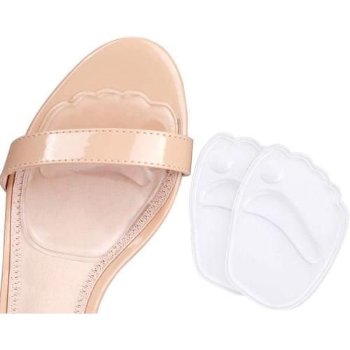 Demi Semelle Avant Pied, 2 Pcs Silicone Auto-Adhésif Semelles Chaussures Trop Grandes Talon Haut Anti Glisse Jour Et Nuit Coussinet Plantaire Adapté Aux Femmes