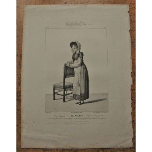 Gravure Ancienne 19° Mlle Mars Comédienne Théâtre Français Godfroy