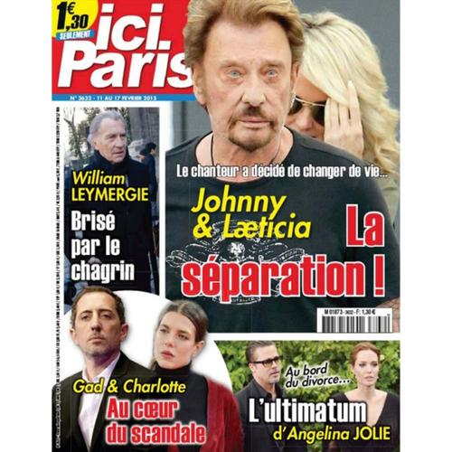 Ici Paris N° 3632 - Laeticia Et Johnny Hallyday : La Séparation (11 Février 2015)