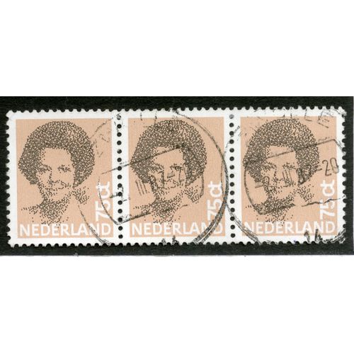 Trois Timbres Oblitérés Nederland, 75 Ct