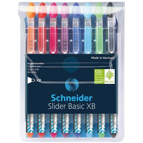 Schneider Stylo À Bille Slider Basic Pte Extra Large Colours Pochette 8